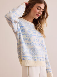 Snowflake Fair Isle Pullover Detail 5 - TULLABEE