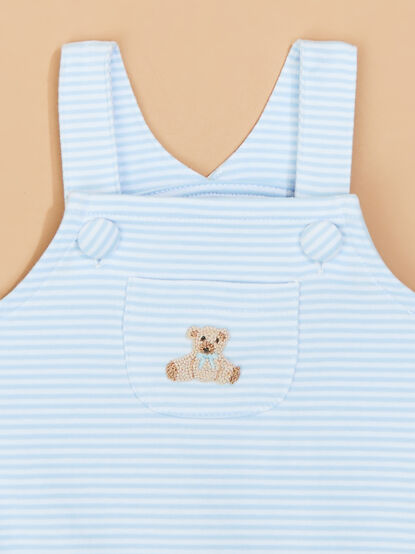 Theodore Bear Patch Bubble by Mud Pie - TULLABEE