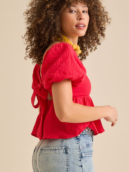 Nia Tie Back Babydoll Top - TULLABEE