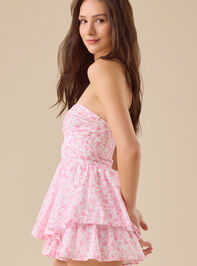 Melanie Strapless Floral Romper Detail 3 - TULLABEE