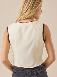 Lillian Satin Top Detail 5 - TULLABEE