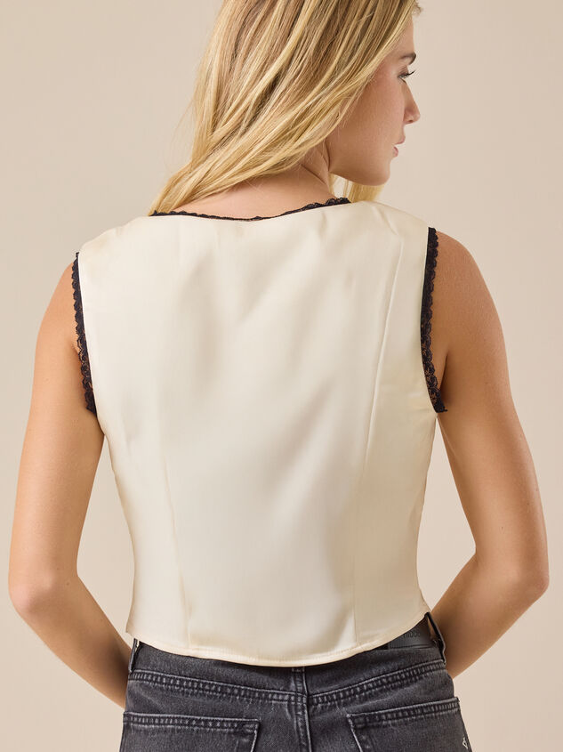 Lillian Satin Top Detail 5 - TULLABEE