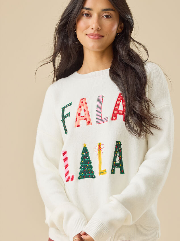Falala Embroidered Sweater Detail 3 - TULLABEE