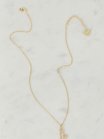 18K Gold Signature Letter Necklace - L - TULLABEE