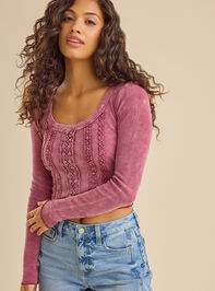 Vada Thermal Lace Crop Top - TULLABEE