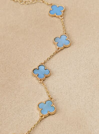 Clover Double Sided Blue Bracelet Detail 3 - TULLABEE