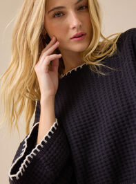 Ellis Bow Back Sweater Detail 4 - TULLABEE