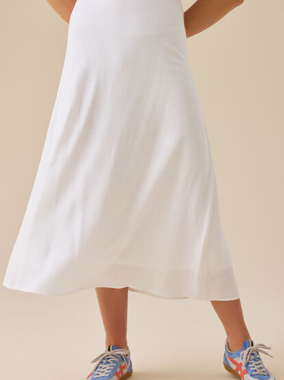 Lorrie Linen Midi Skirt - TULLABEE