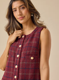 Tobias Plaid Mini Dress Detail 3 - TULLABEE