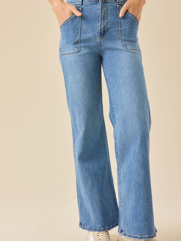 Annabelle Wide Leg Jean Detail 3 - TULLABEE