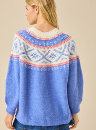 Alpine Oversized Fair Isle Sweater Detail 3 - TULLABEE