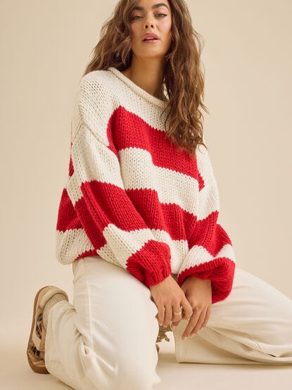 Fawn Striped Sweater - TULLABEE