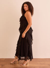 Bridgette Ruffle Maxi Dress Detail 4 - TULLABEE
