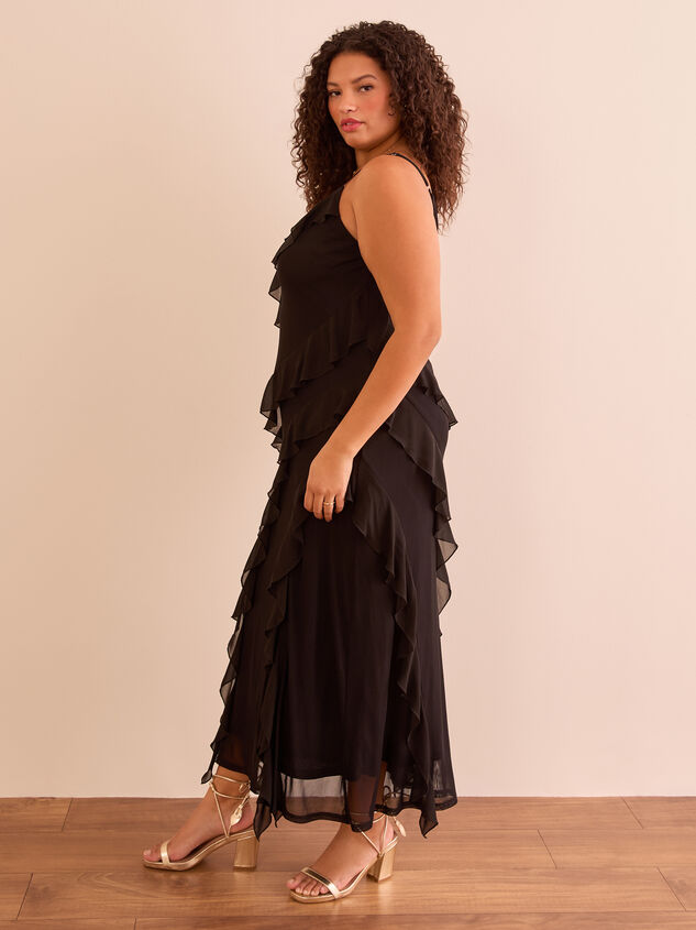 Bridgette Ruffle Maxi Dress Detail 4 - TULLABEE