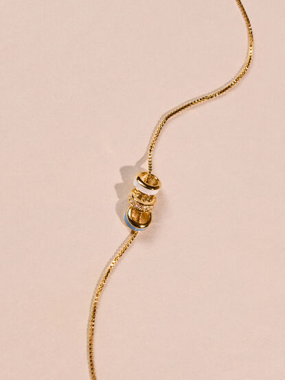 Enamel Trio Slider Necklace - TULLABEE