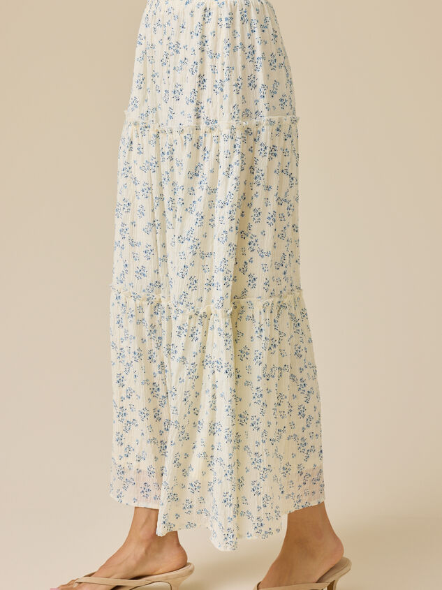 Catelyn Floral Midi Skirt Detail 4 - TULLABEE