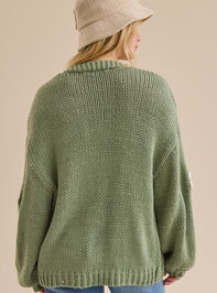 Jennie 3D Flower Cardigan Detail 6 - TULLABEE