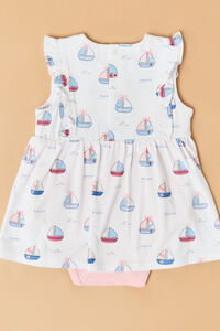 Bubble Sailboat Ruffle Bodysuit Dress Detail 3 - Altar'd State