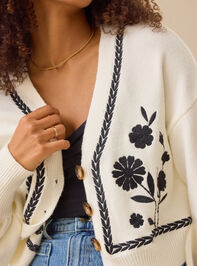 Ryan Embroidered Cardigan Detail 3 - TULLABEE