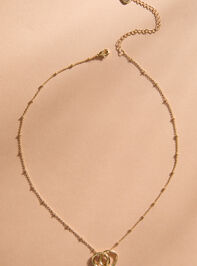 18K Gold Pray. Wait. Trust. Charm Necklace Detail 3 - TULLABEE