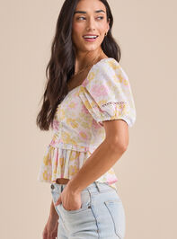 Monica Floral Babydoll Top Detail 5 - TULLABEE