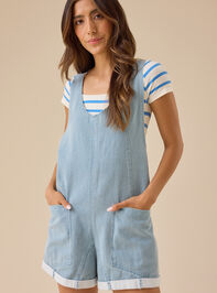 Sally Sleeveless Shortalls Detail 2 - TULLABEE