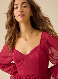 Isa Tiered Mini Dress Detail 3 - TULLABEE