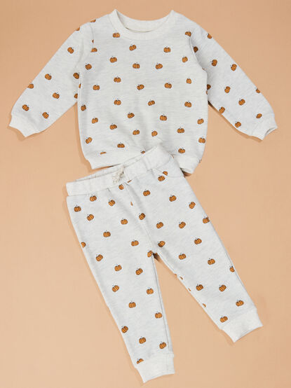 Pumpkin Hollow Top and Pants Set by Mudpie - TULLABEE