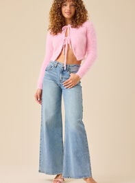 Delilah Eyelash Cardigan Detail 2 - TULLABEE