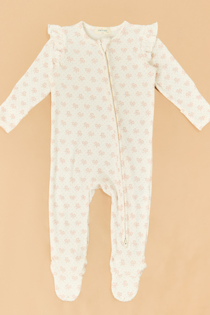 Vintage Mini Bows Ruffle Footie - Altar'd State - 