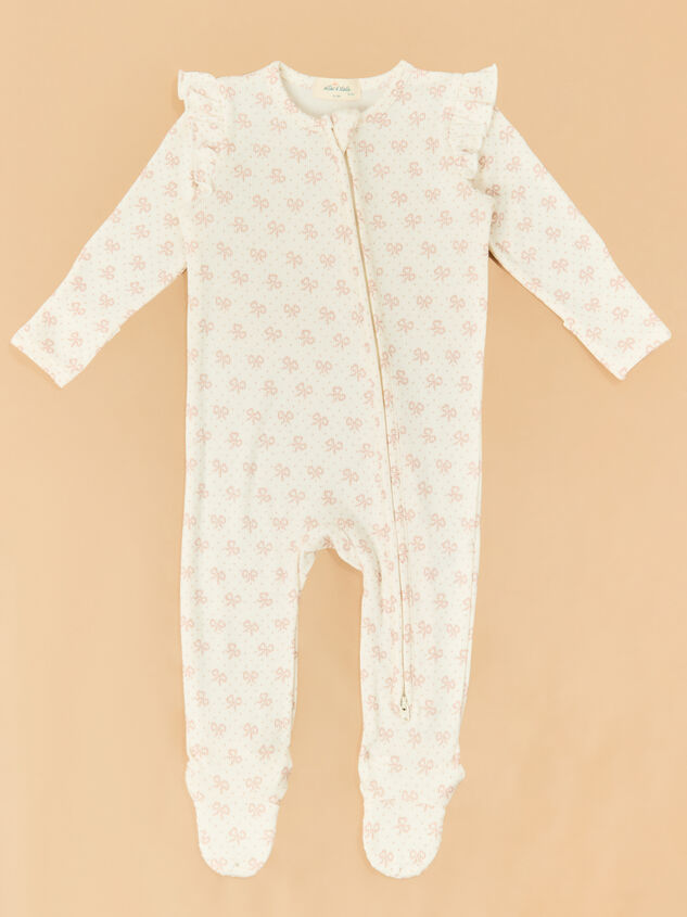 Vintage Mini Bows Ruffle Footie - TULLABEE