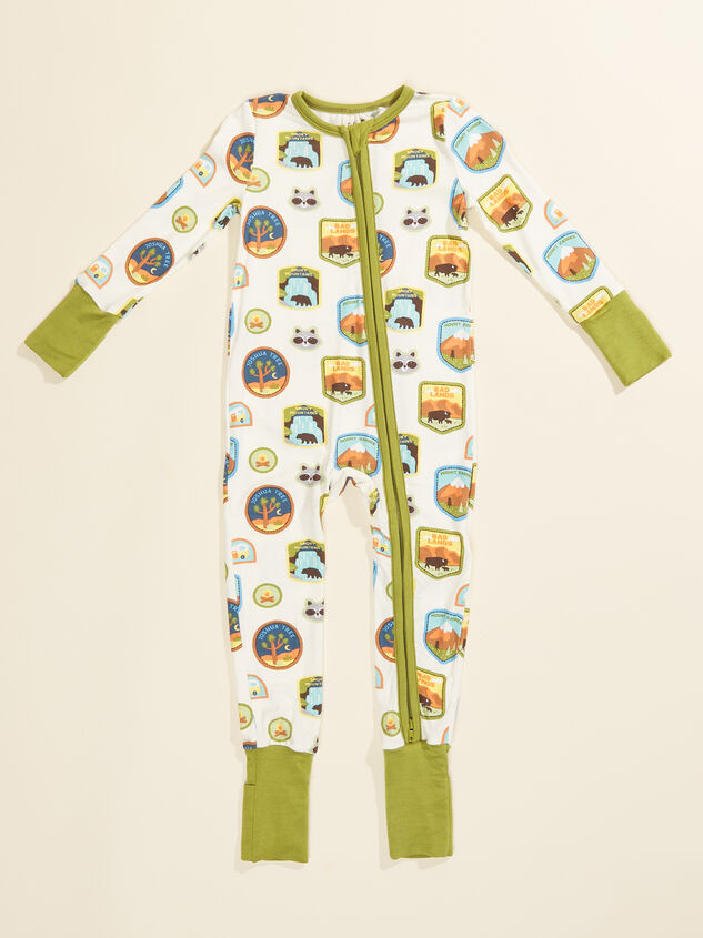 National Park Patch Zip Romper Detail 1 - TULLABEE