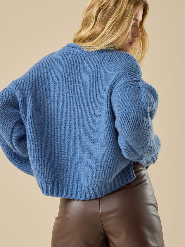 Maeve Chunky Roll Neck Sweater Detail 5 - TULLABEE
