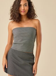 Jade Plaid Tube Top - TULLABEE