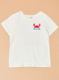 Be Less Crabby Tee Detail 2 - TULLABEE