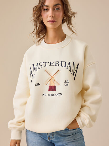 Amsterdam Embroidered Sweatshirt - TULLABEE