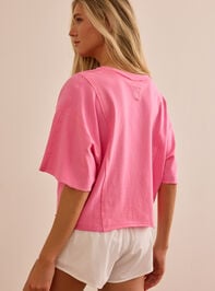 Vinyasa Flow Cropped Tee Detail 3 - TULLABEE