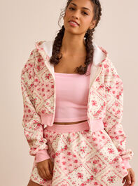 Alpine Bloom Fleece Full Zip Detail 3 - TULLABEE