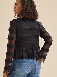 Wrennie Ruffle Mesh Top Detail 4 - TULLABEE