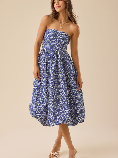 Catherine Floral Bubble Midi Dress - TULLABEE