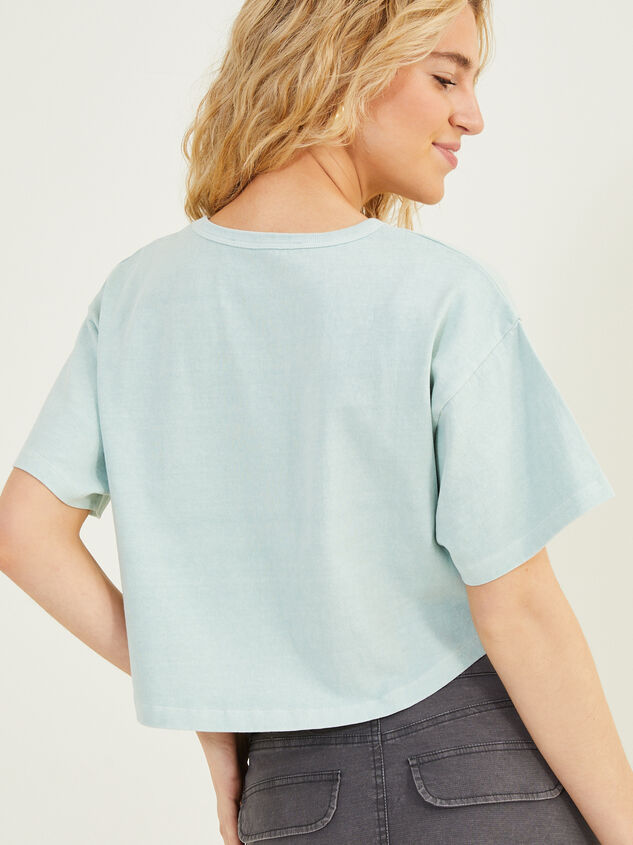 Madelyn Crew Cropped Tee Detail 3 - TULLABEE