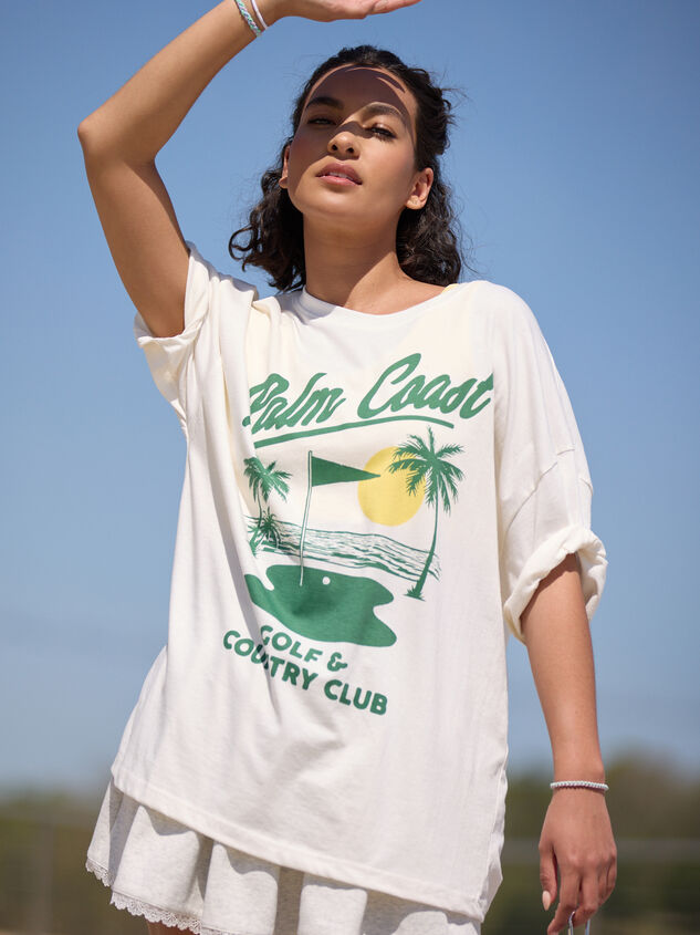 Palm Coast Oversized Graphic Tee Detail 5 - TULLABEE