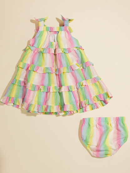 Paris Baby Tiered Dress and Bloomer Set - TULLABEE