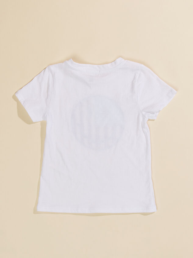 Americana Smiley Face Tee Detail 2 - TULLABEE