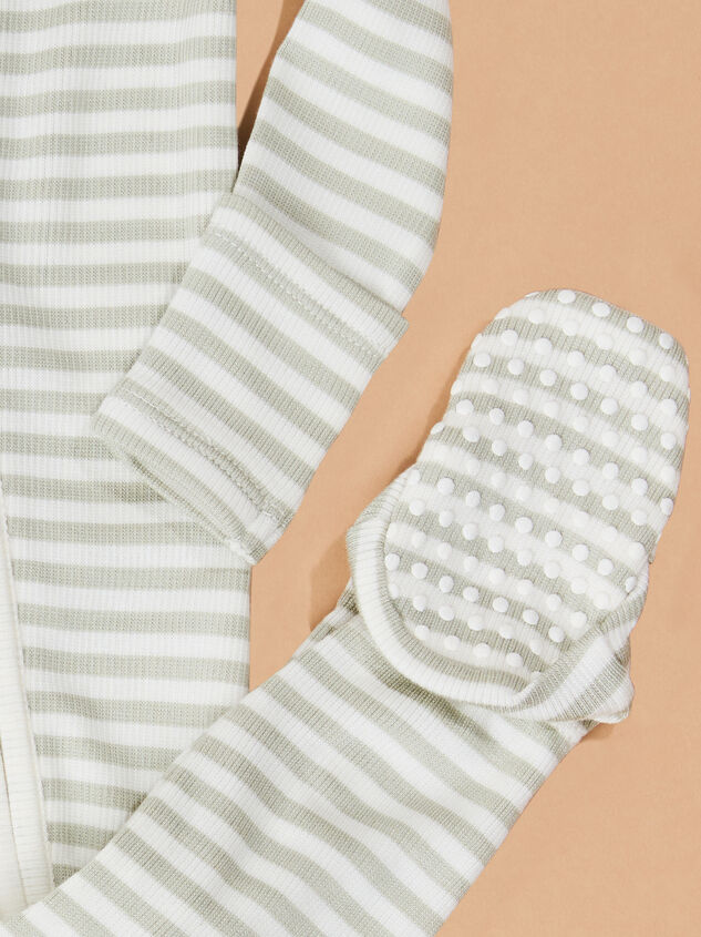 Snuggly Stripe Footie Detail 3 - TULLABEE