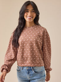Alessia Floral Mama Sweatshirt Detail 2 - TULLABEE