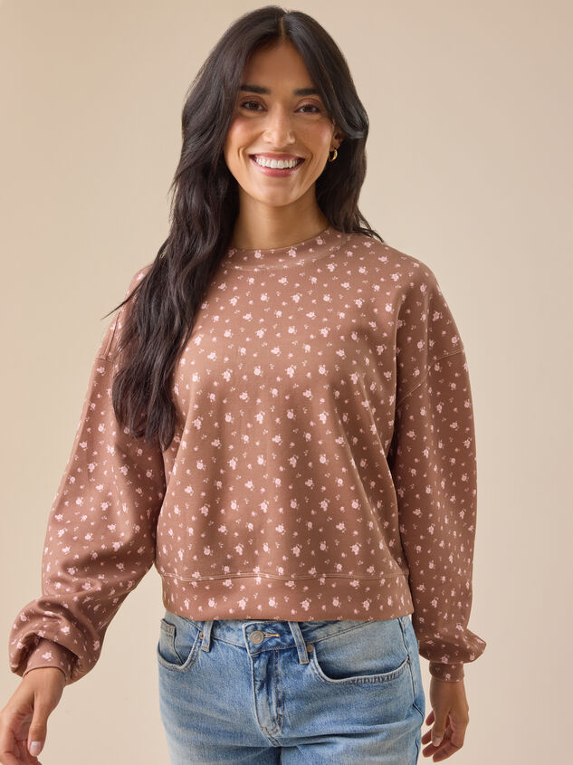 Alessia Floral Mama Sweatshirt Detail 2 - TULLABEE