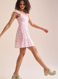 Pixie Floral Mini Dress Detail 4 - TULLABEE