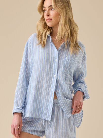 Hunter Striped Linen Shorts - TULLABEE