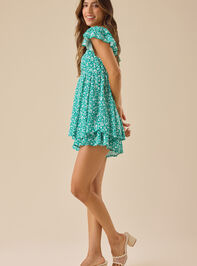 Heidi Double Layer Floral Romper Detail 3 - TULLABEE